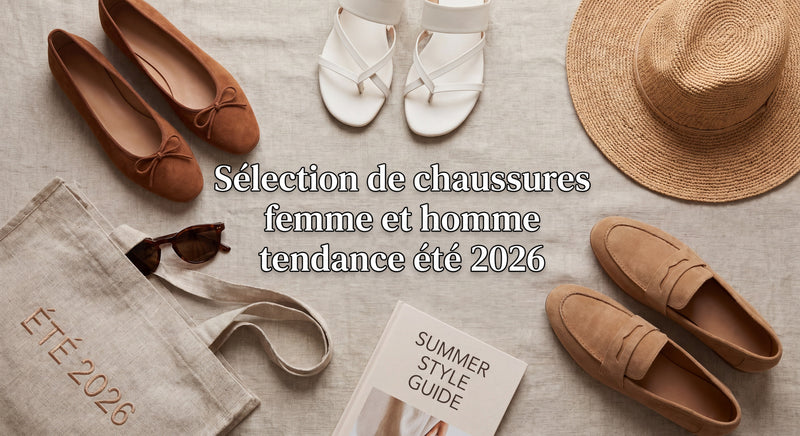 Sélection de chaussures tendance printemps-été 2026 — ballerines, sandales, mocassins et sneakers posés sur fond clair, collection Andr...
ballerines
Mocassins, Ballerines, Sandales : Comment Choisir Ses Chaussures Femme en 2026 ?
*Tu te retrouves devant ton dressing le matin, une réunion dans deux heures et une question qui revient systématiquement : quelles chauss...
ballerines
Chaussures Été 2026 : Les Tendances à Adopter Absolument
[IMAGE_PLACEHOLDER: Sélection de chaussures femme et homme tendance été 2026 — ballerines, sandales, mocassins et sneakers disposés sur f...
ballerines
Chaussures Femme 2026 : Le Guide Complet pour Choisir Mocassins, Ballerines et Sandales
> **Tu te demandes quelles chaussures femme acheter en 2026 pour être à la fois stylée, confortable et pratique au quotidien ?** Ce gu...
ballerines
Mocassins, ballerines, sandales : quelles chaussures femme choisir en 2026 pour allier style et confort ?
*Tu te demandes quelles chaussures femme adopter cette saison pour allier style, confort et praticité au quotidien ? Entre mocassins femm...
![Chaussures Été 2026 : Les Tendances Incontournables (et Comment Bien Choisir les Siennes)