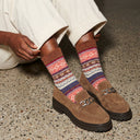 Chaussettes en laine Aztèques - Multico corail