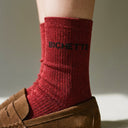 Chaussettes à paillettes Bichette - Bordeaux