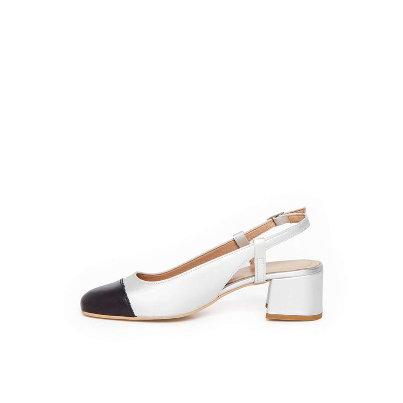 SLINGBACK BRUNIE ARGENT - André