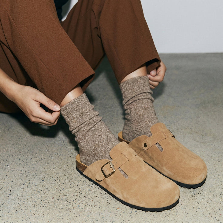 Chaussettes en laine Chaleur - Marron