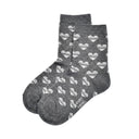 Chaussettes Coeurs rayés - Gris foncé