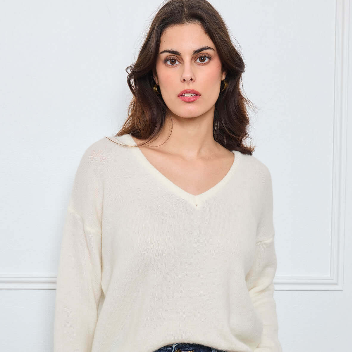 COL V OPALINE BLANC