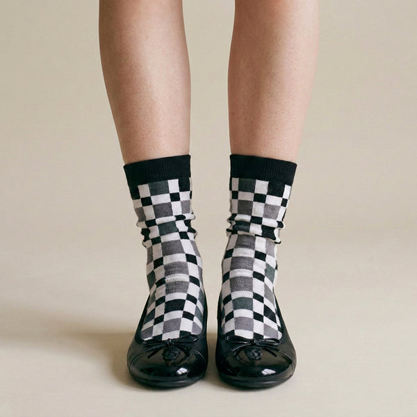 Chaussettes Damier - Noir
