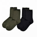 Set de 2 chaussettes Eline - Vert / Noir
