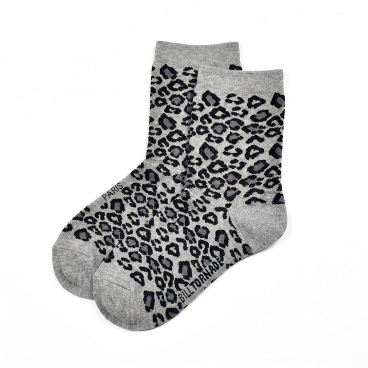 Chaussettes Léopard - Gris foncé