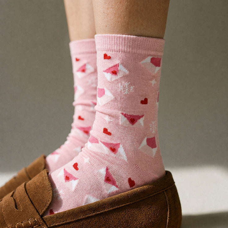 Chaussettes Lettres - Rose