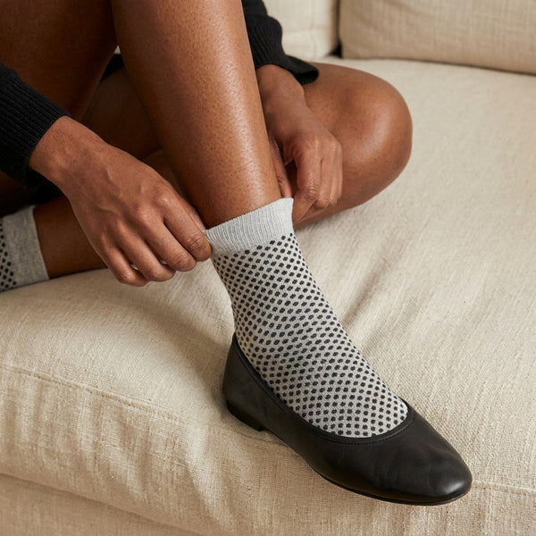 Chaussettes Maille - Gris