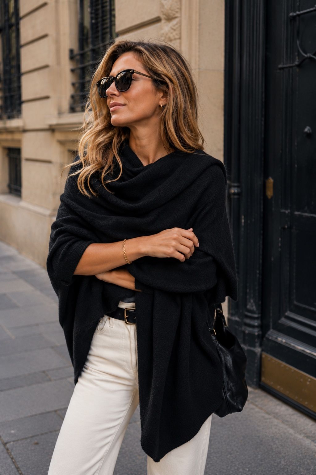 MARGUERITE NOIR - PONCHO