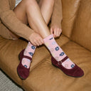 Chaussettes Marguerites - Rose