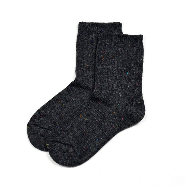 Chaussettes en laine Mélange - Gris foncé