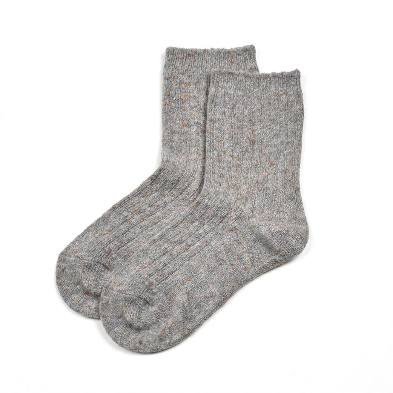 Chaussettes en laine Mélange - Gris orange