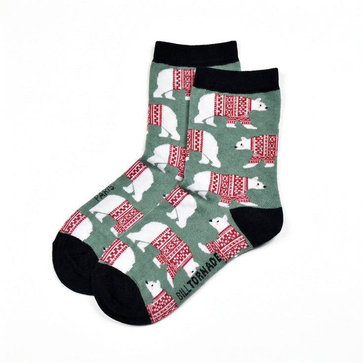 Chaussettes Ours blanc - Vert