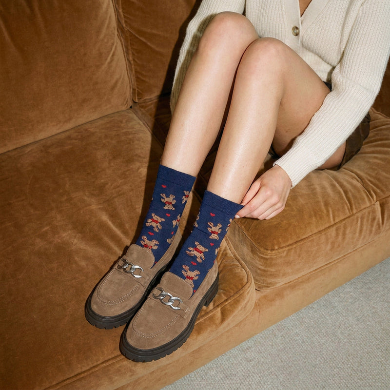 Chaussettes Ours - Bleu marine