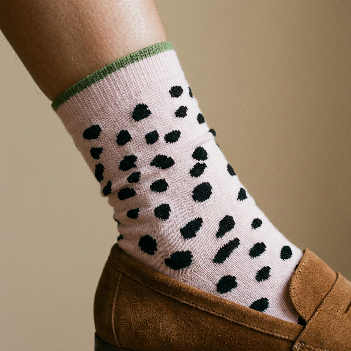 Chaussettes Pépites - Rose clair