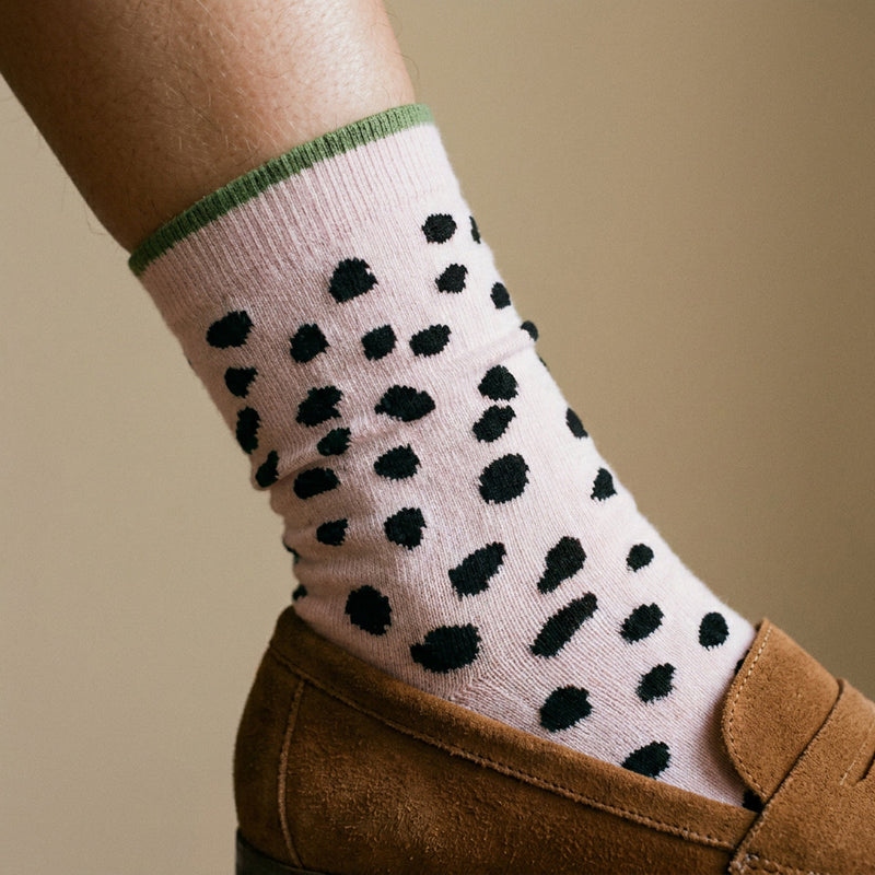 Chaussettes Pépites - Rose clair