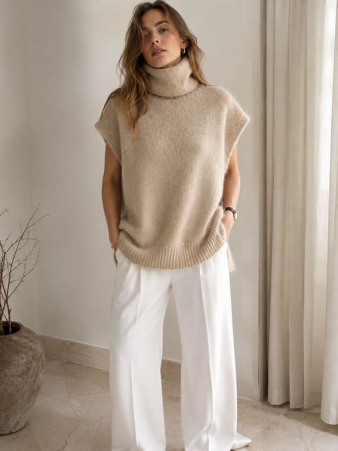 SOLENNE BEIGE - PULL