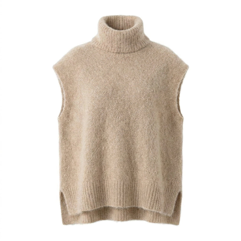 SOLENNE - MELANGE KID MOHAIR ET LAINE - BEIGE - TU - PULL