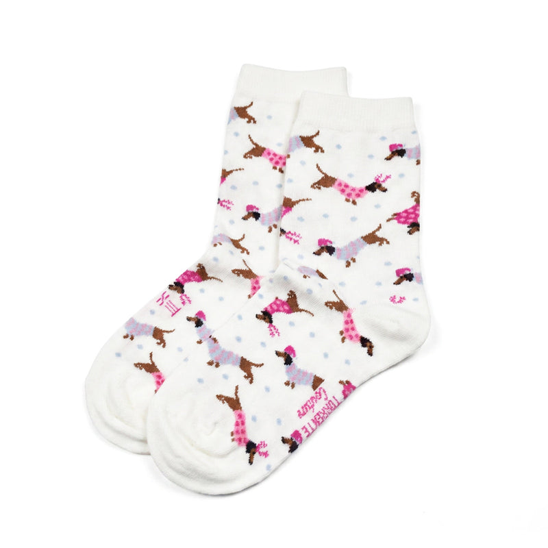 Chaussettes Teckel - Blanc